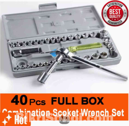 40 In 1 Pcs Wrench Tool Kit & Screwdriver And Socket Set